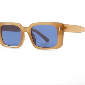 INDY - Rockaway sunglasses color: nude/blue lens, Brand new with box and case.